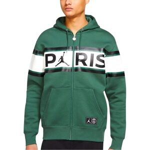 Jordan Paris Saint Germain PSG Hoodie Green Men's Size Large